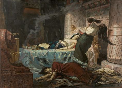  “The Death of Cleopatra” : Un tableau de mélancolie et de grandeur baroque